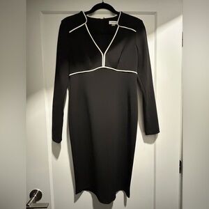 Calvin Klein Black Dress with White Accents